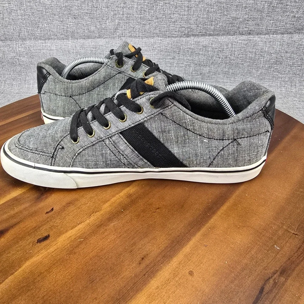Levis Mens 51819201A Grey Textile Low Top Sneakers Size 10‎ Casual Skater Shoes